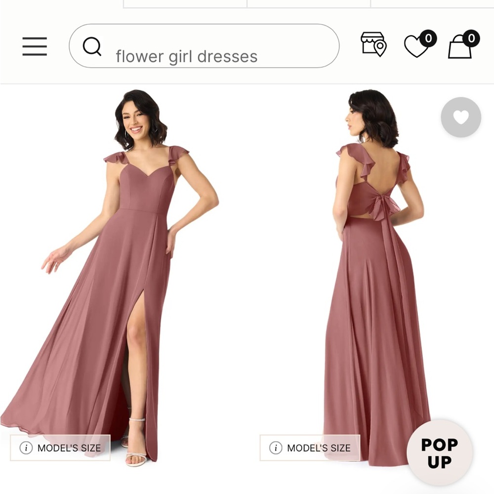 Azazie Everett Maxi Dress in Desert Rose
